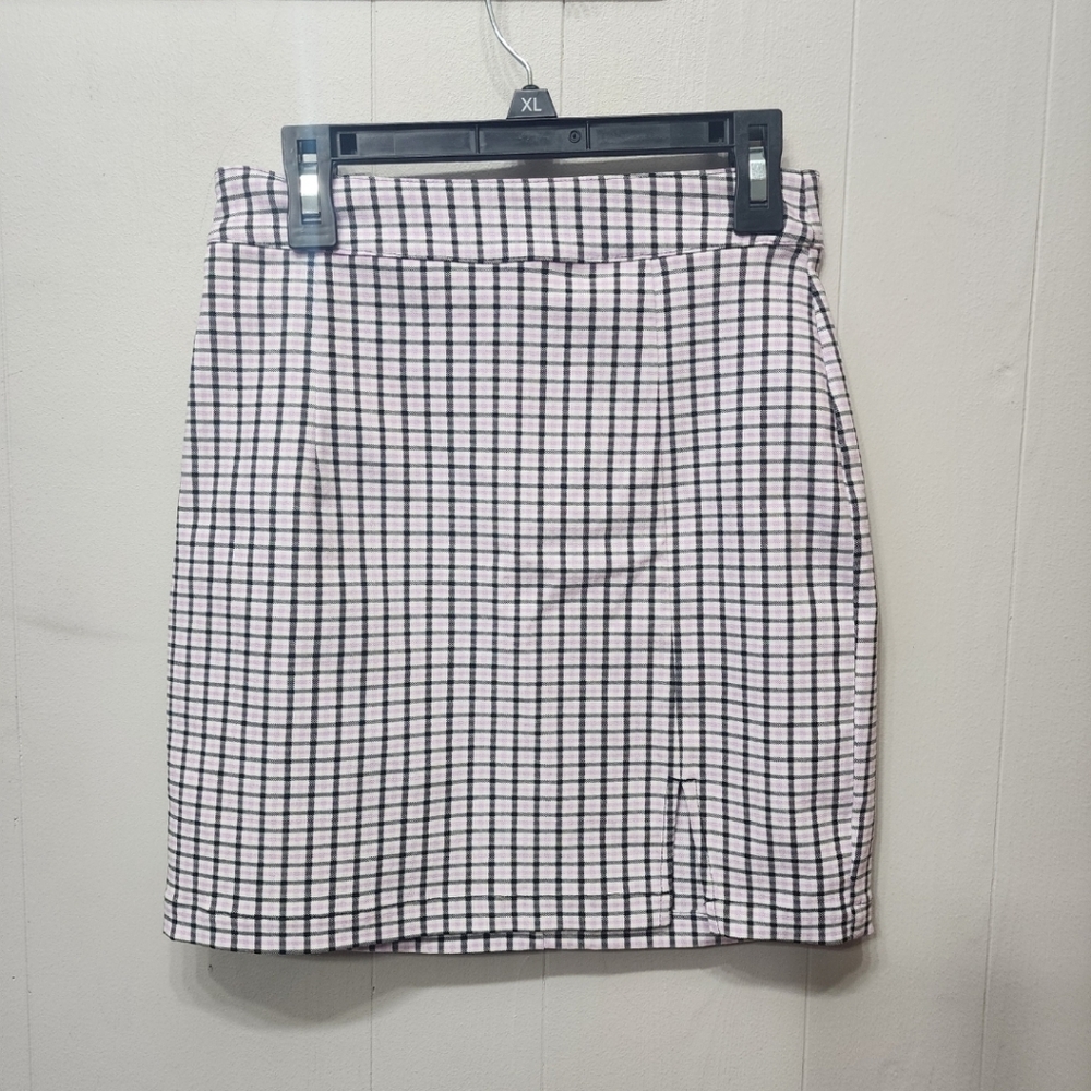 Garage Mini Skirt XS‎ Classic Checkered Skirt Pink Black White Casual C410